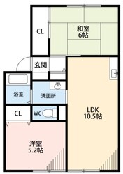 グレイスパティオⅡの物件間取画像